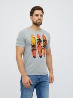 футболка мужская (GRI MELANGE) L 7527-FB